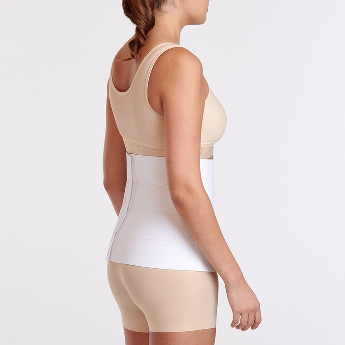 Marena Recovery style AB4X abdominal binder shown from the back on a female model.
