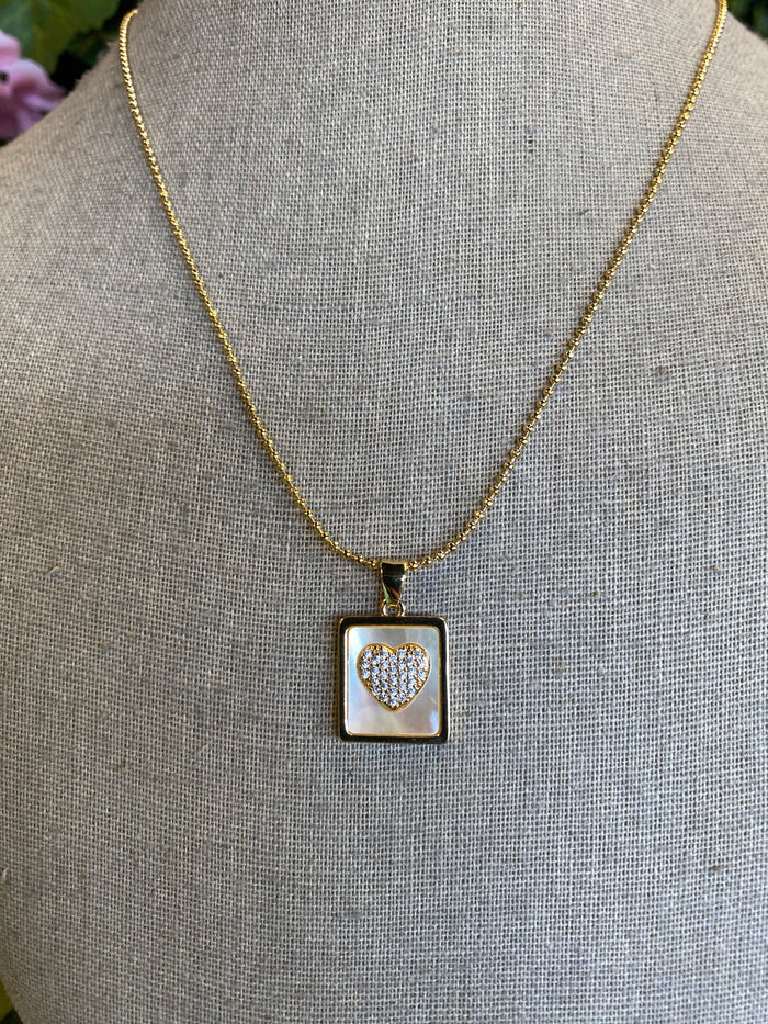 Epoxy Pendant Necklace with Rhinestone Options {Cross & Heart}