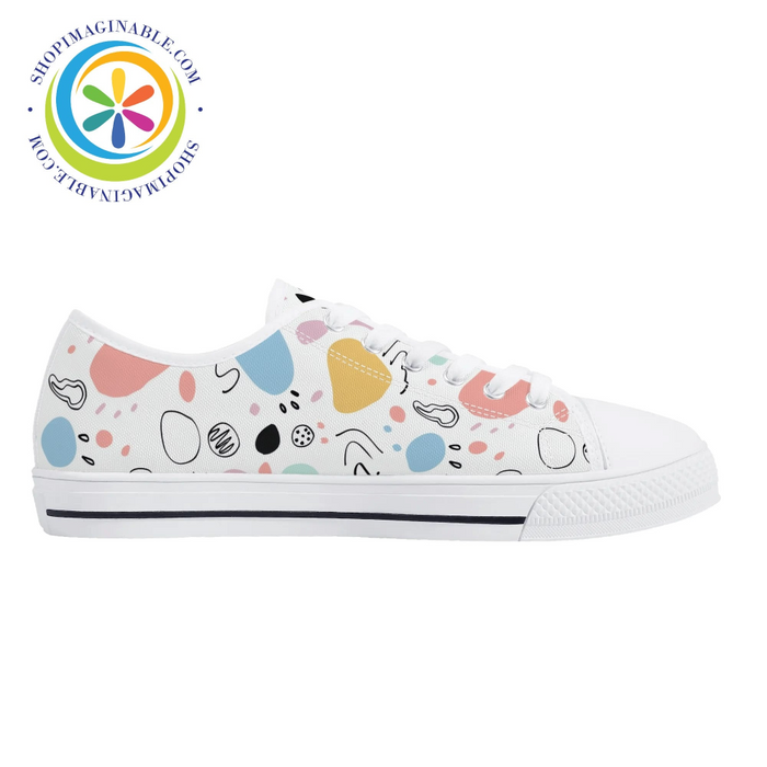 Abstract Pastels Ladies Canvas Shoes