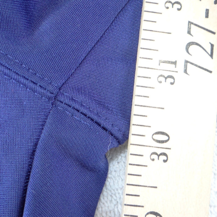 Adidas Mens XL Track Pants Purple Navy White 3 Stripe Wide Leg Vintage6