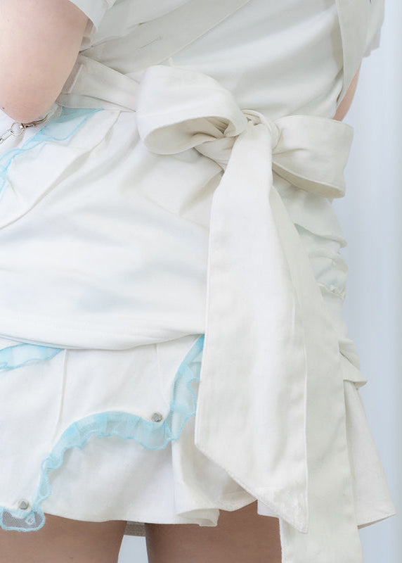 Baby Punk Angel Punk White Blue Apron