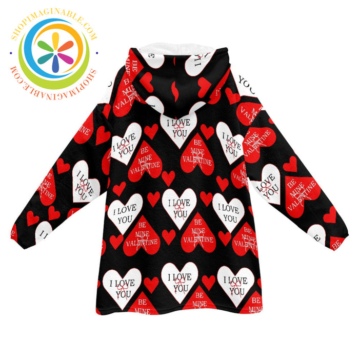 Be My Valentine - Blanket Hoodie white / ONESIZE