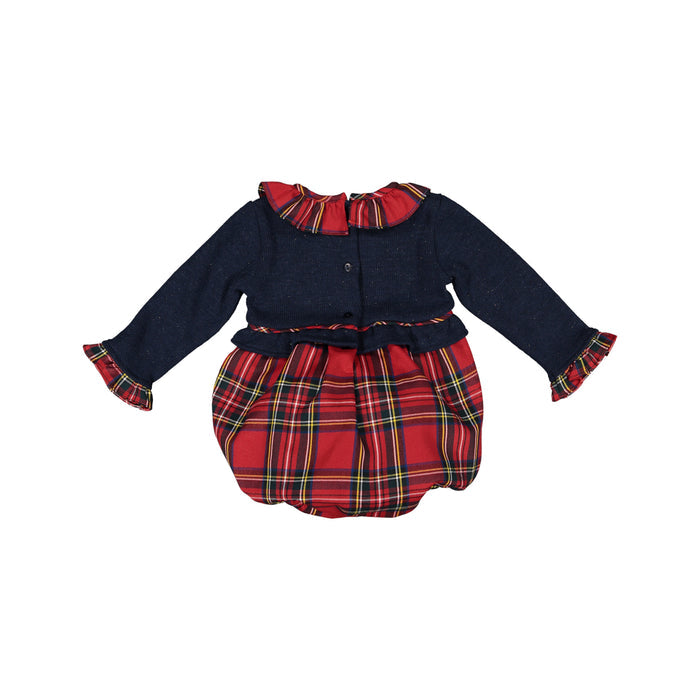 Bear Story Half-Knit Romper