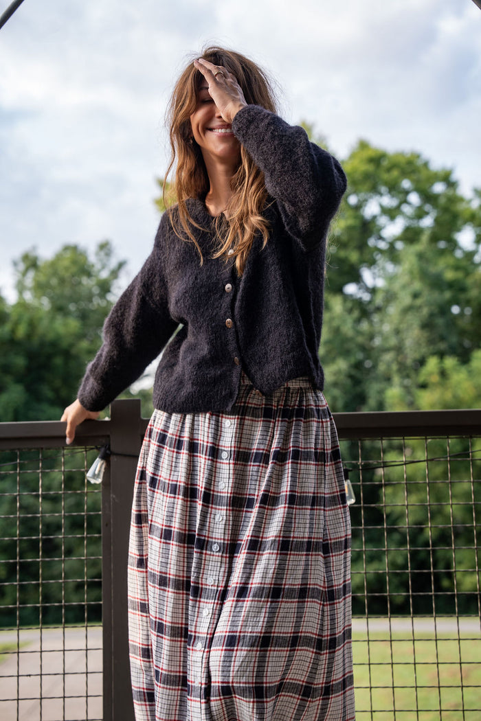 Betty Mohair Cardigan in Black