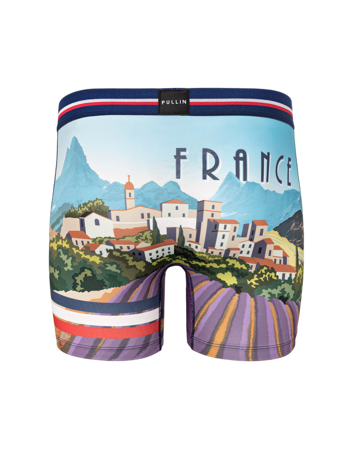 boxer homme imprimé boxer long frenchvillage PULLIN en lycra