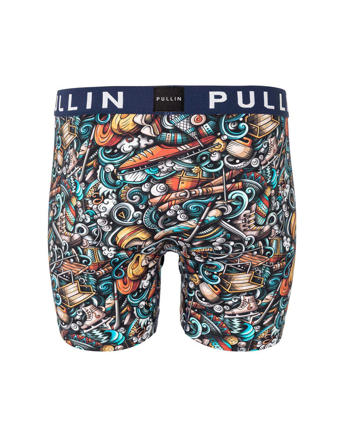 boxer homme imprimé boxer long wintersports PULLIN en coton
