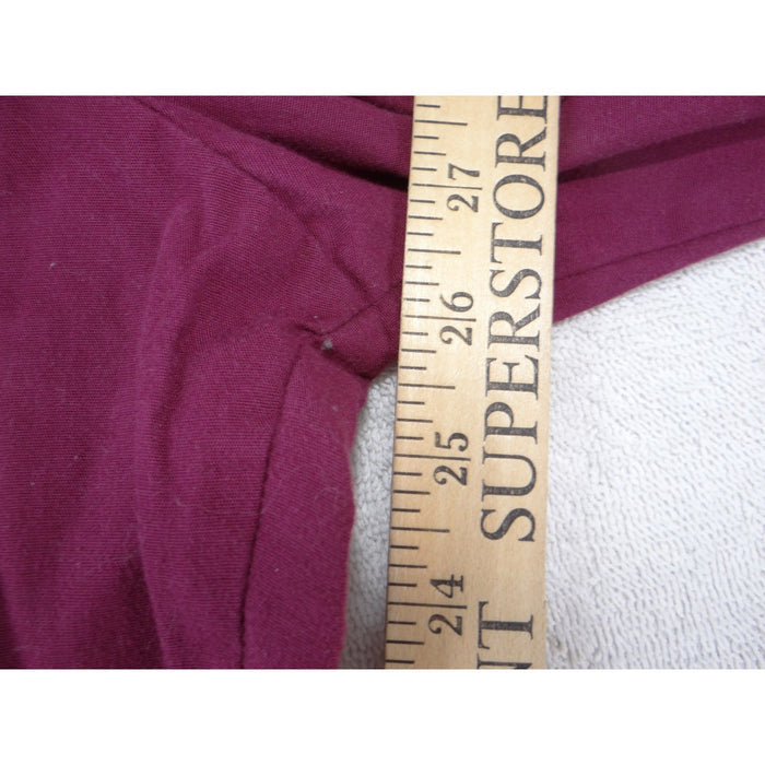 Butter Soft Womens Scrub Set Burgundy V Neck Top Elastic Waist Pants Size Small7
