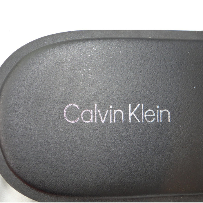 Calvin Klein Mens Black Micro Perforated Slide Sandals Size 12 US 46 EUR7
