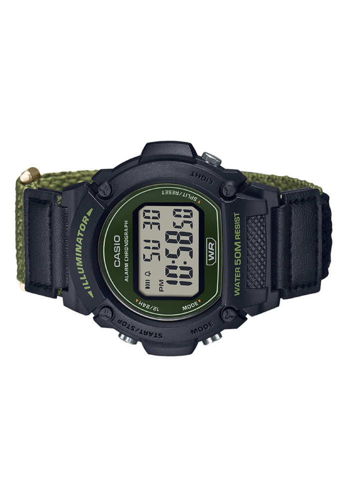 Casio W-219HB-3A Digital Nylon Strap Watch For Men-Watch Portal Philippines