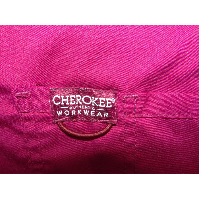 Cherokee Workwear Revolution Scrub Top XL Wine Burgundy V Neck Stretch 34015