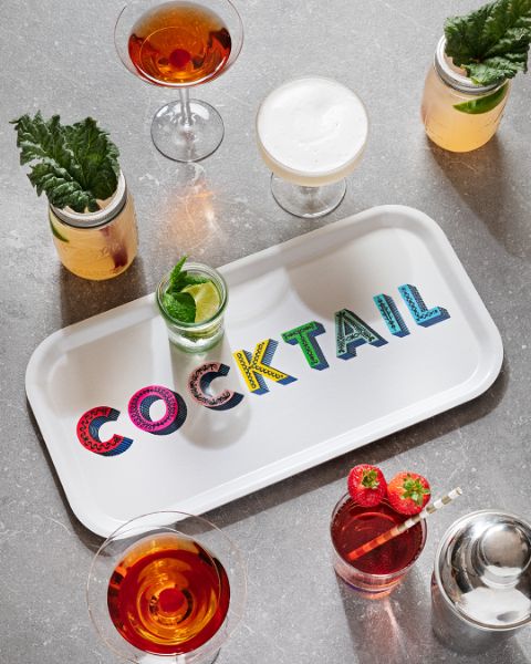 COCKTAIL TRAY, MULTICOLOR