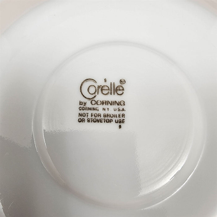 Corelle Corning Woodland Brown 2 Saucer Plate Set Ceramic 6" (15cm) Floral Edge