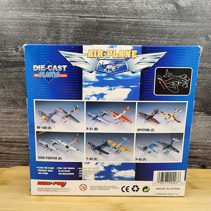 Cubs Diecast Metal Propeller P-51 Plane Action Model Airplane Collectible Boxed
