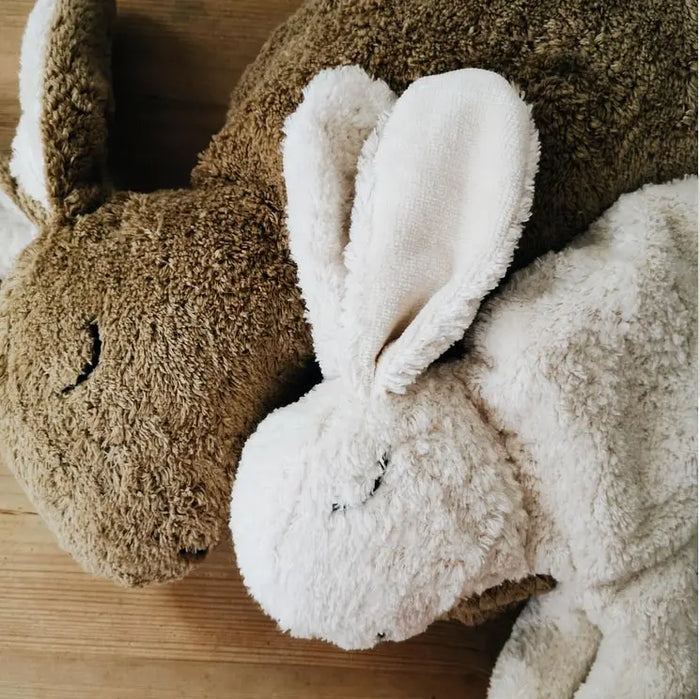Doudou bouillotte en coton bio & laine Senger Naturwelt - Lapin