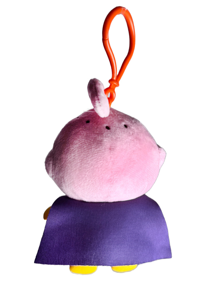Bandai Dragon Ball Daima Majin Buu Plush Mascot Keychain in multicolor with chibi Majin Buu plush design and keychain clip — back view