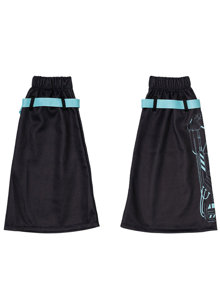 Error Code Cyberpunk Tech Black Blue Leg Warmer