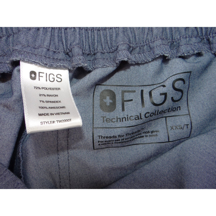 FIGS Technical Collection Heather Blue Cargo Scrub Pants TW2000T XXS Tall Mens4