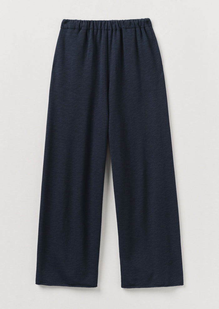 Full Length Loopback Jersey Trousers | Midnight