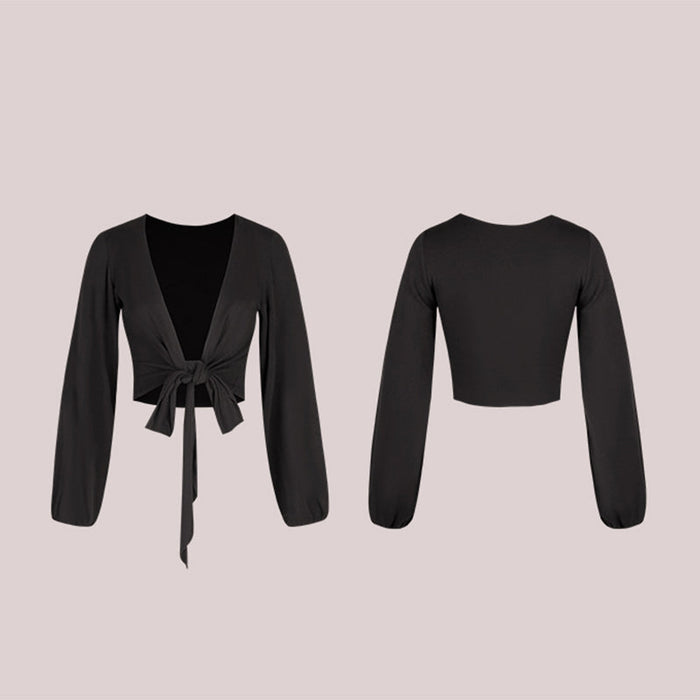 Girls Black Dance Practice Top Dancewear