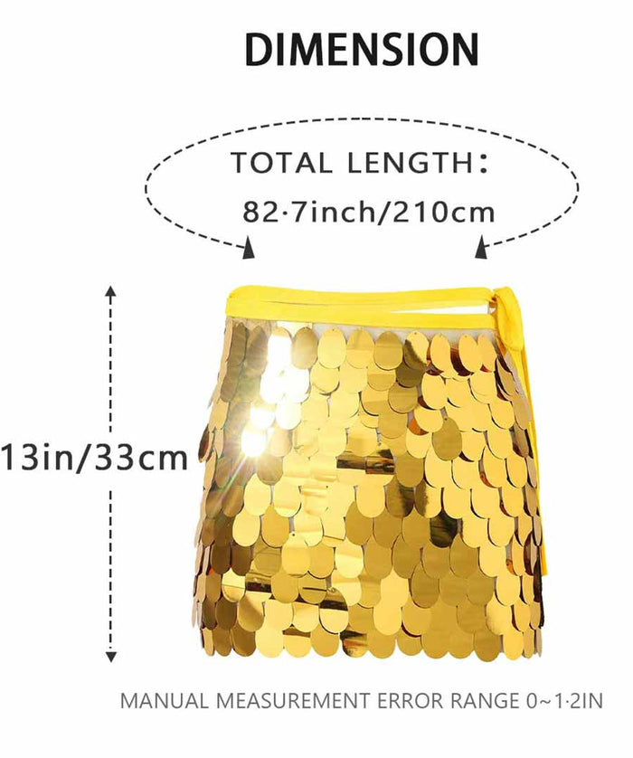 Gold Sequin Mini Skirt