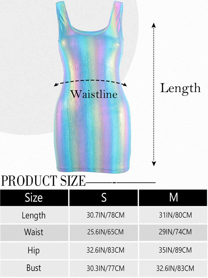 Gradient Reflective Slim Dress