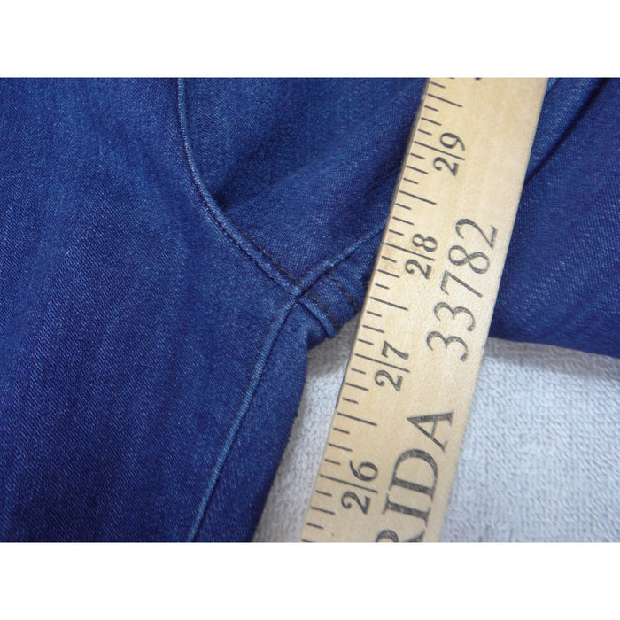Guess Womens High Rise O Ring Zipper Skinny Jeans Dark Wash Blue Q0PA04R3N00 306