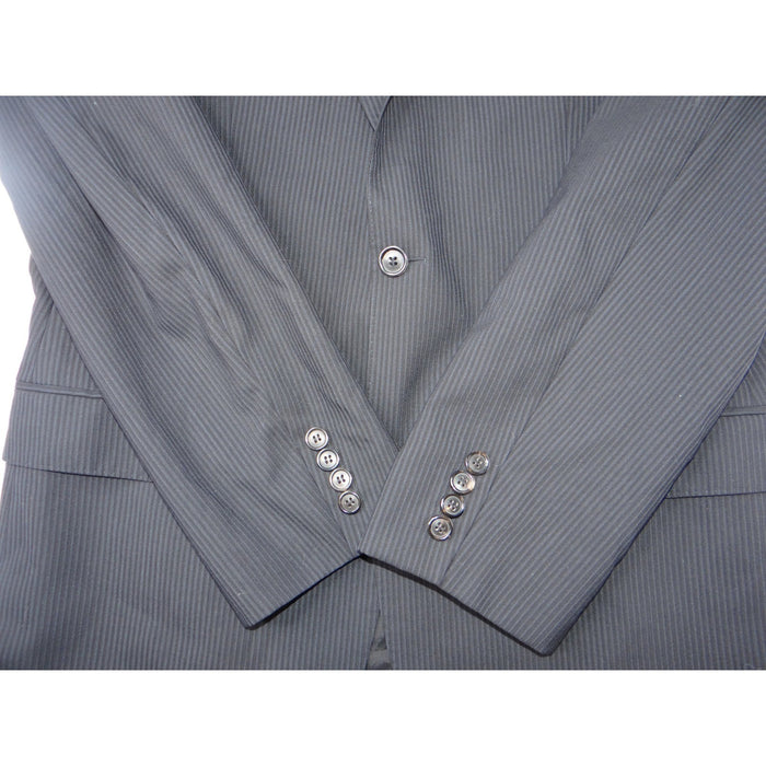 HUGO BOSS Men's Charcoal Pinstripe Super 120 Wool Blazer Jacket 42L Turkey7