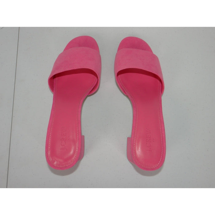 J.Crew Pink Block Heel Slide Sandals BN858 Womens 11 Open Toe Mules7