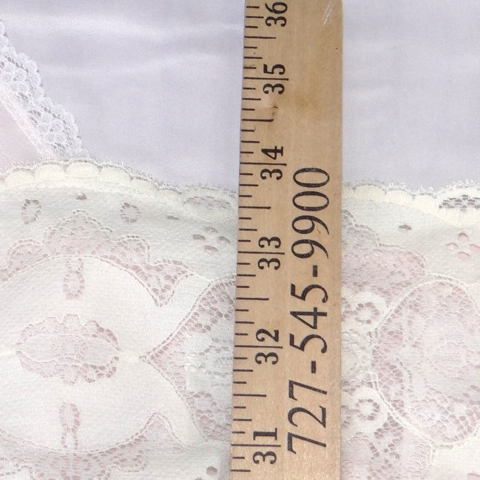 Katz Vintage Pink Lace Trim Nightgown Sleeveless Square Neck USA Made Large5