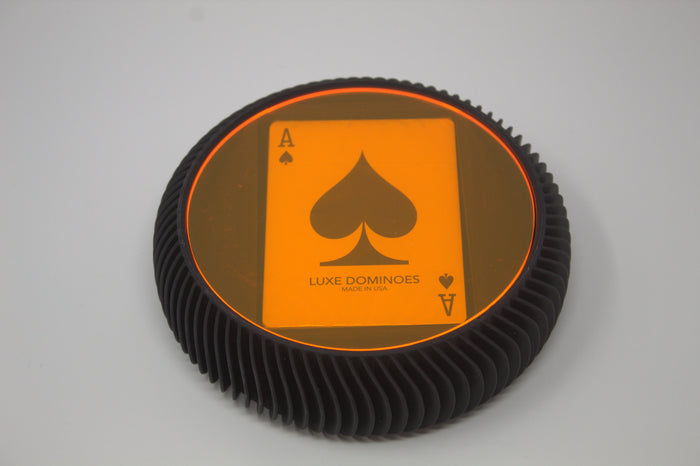LA REDONDA-LUXE CARD BLACK WITH NEON ORANGE