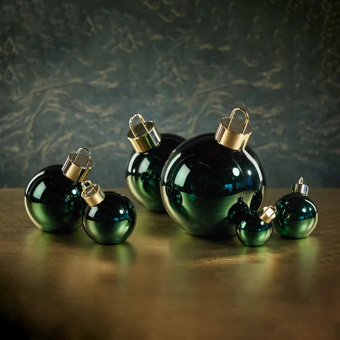 LED GREEN GLASS OVERSIZE BALL 4"