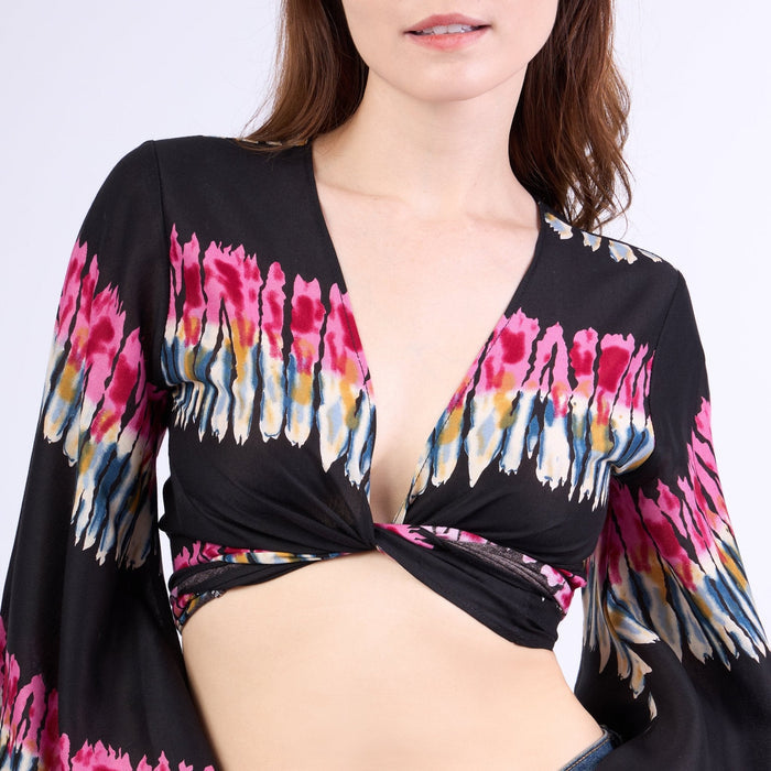 Long Sleeve Boho Top - Casual Shirt - Black - Lannaclothesdesign Shop