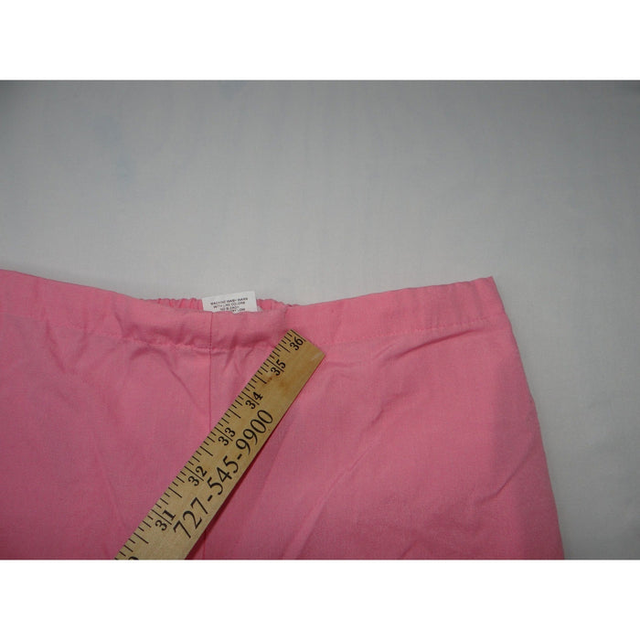 Malibu Doc Pink Wide Leg Scrub Pants Women TXS Elastic Waist Flare Tall5