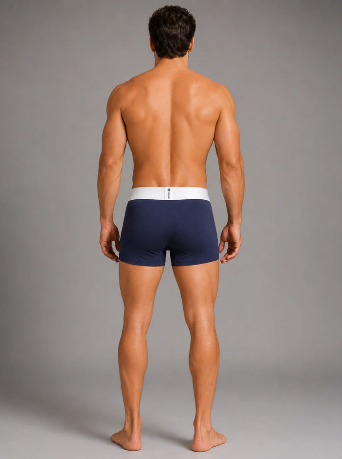 Men's Micro Modal Elastane BreatheMax Solid Trunk - Evening Blue