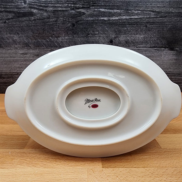 Moss Rose One Piece Gravy/Sauce Boat Pink Flowers Gold Trim by Sango Japan