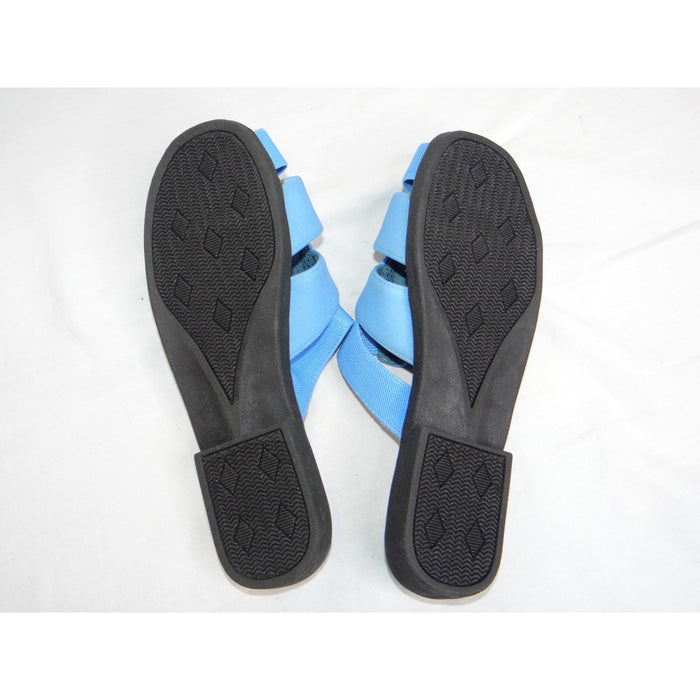 New DeadStock Womens Light Blue Gladiator Style Comfort Slides Sandals Size 7M5