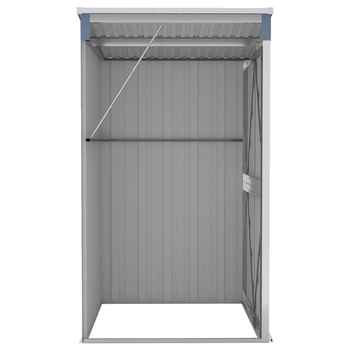 NNEVL Wall-mounted Garden Shed Grey 118x100x178 cm Galvanised Steel