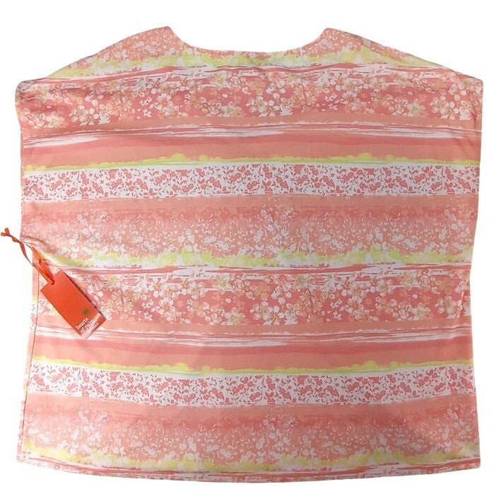 NWT Hearts of Palm Woman Blush Strokes Print V Neck Gathered Ring Top 3X7