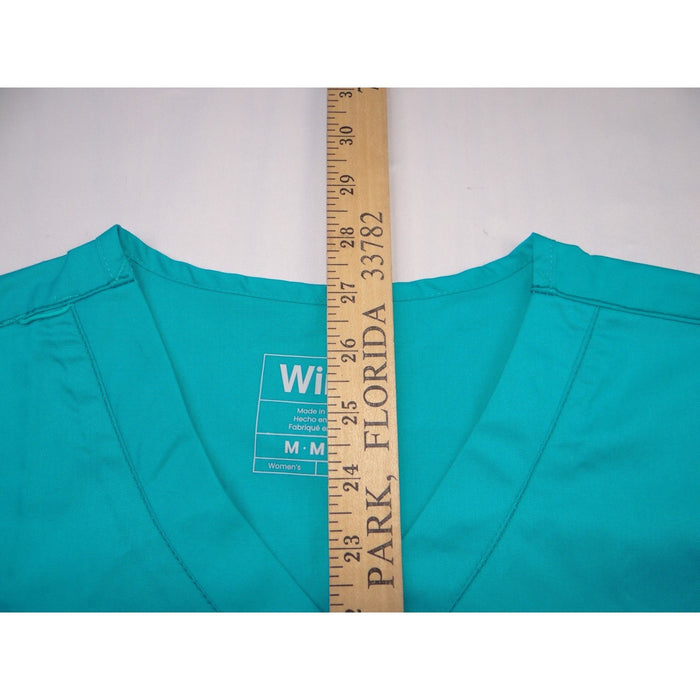 NWT Wink Womens Classic Fit V Neck Scrub Top Teal Blue Medium7