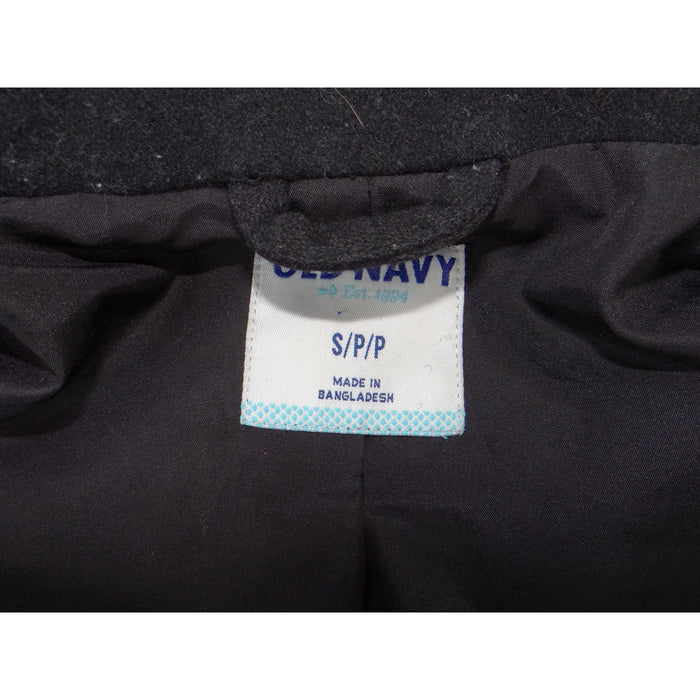 Old Navy Womens Black Wool Blend Double Breasted Pea Coat Jacket Small5