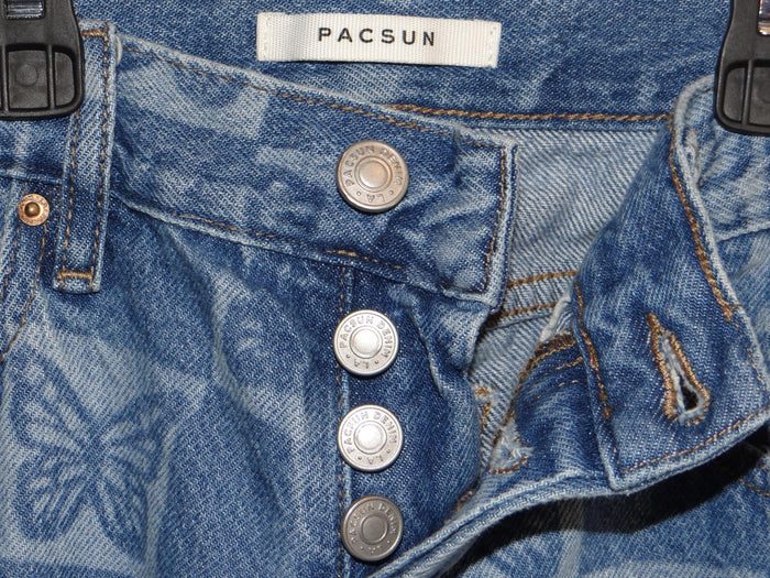 Pacsun Low Rise Straight Leg Jeans with Butterfly Print Girls Size 233