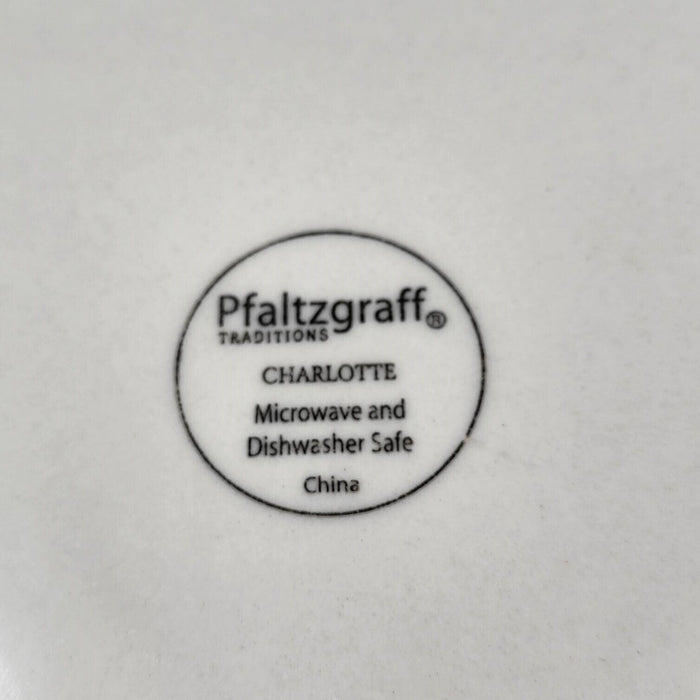 Pfaltzgraff Charlotte Soup Bowls Set of 4 Coupe Cereal White Dinnerware 9" 23cm