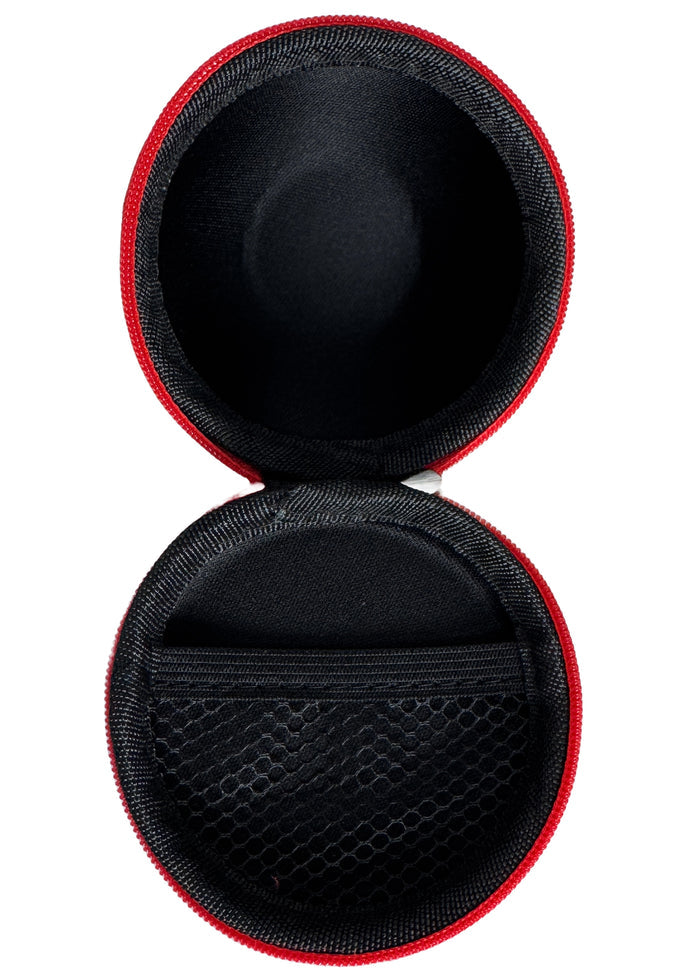 Pokemon 3D Poke Ball Carabiner Zip Pouch in red and white with carabiner clip and zipper closure — lifestyle view