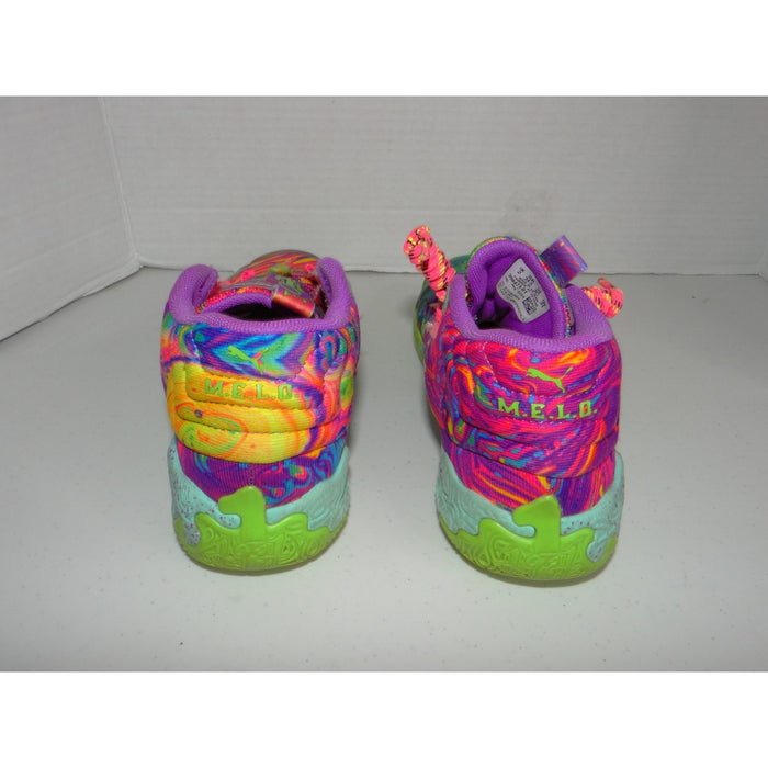 Puma MB.03 Toxic LaMelo Ball Basketball Shoes Purple Green 398471 01 Kids 3C6
