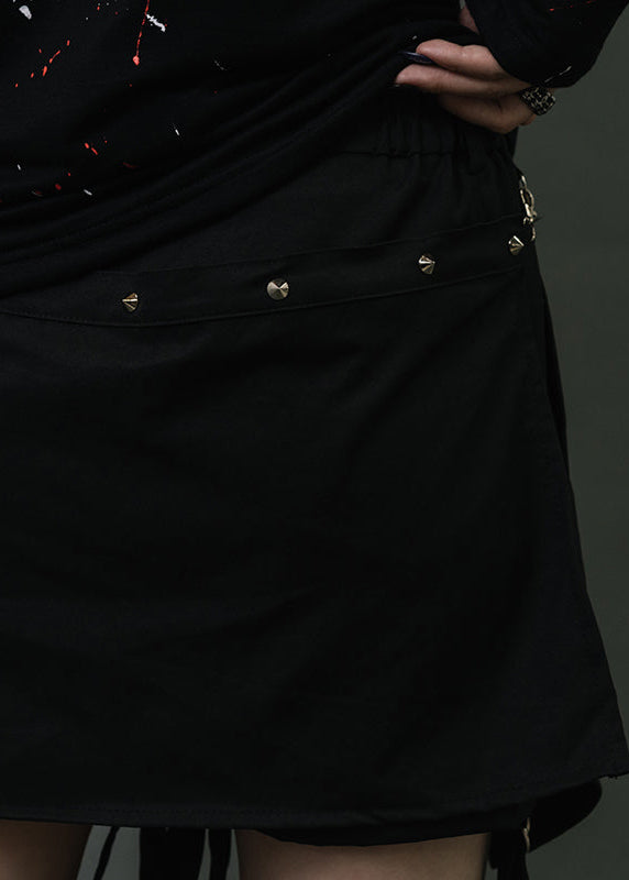 Punk Revival 1033 Black Detachable Bondage Pants