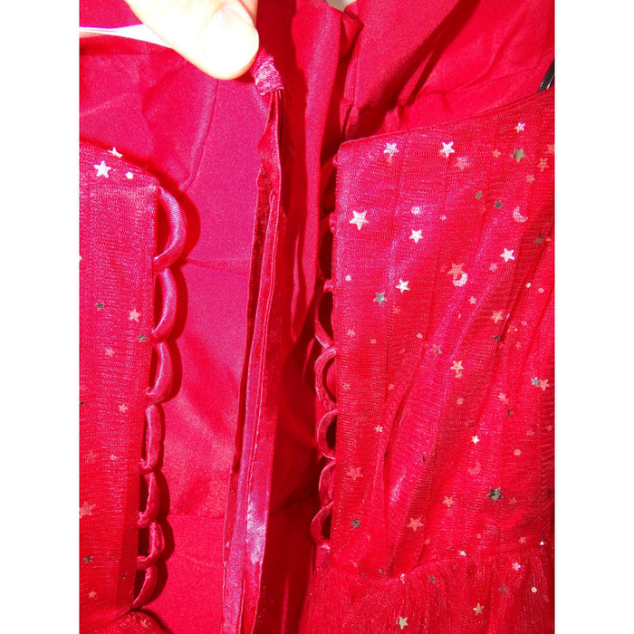 Red Tulle Celestial Star Moon Ball Gown Prom Dress Cape Sleeve 2829 Mens 105