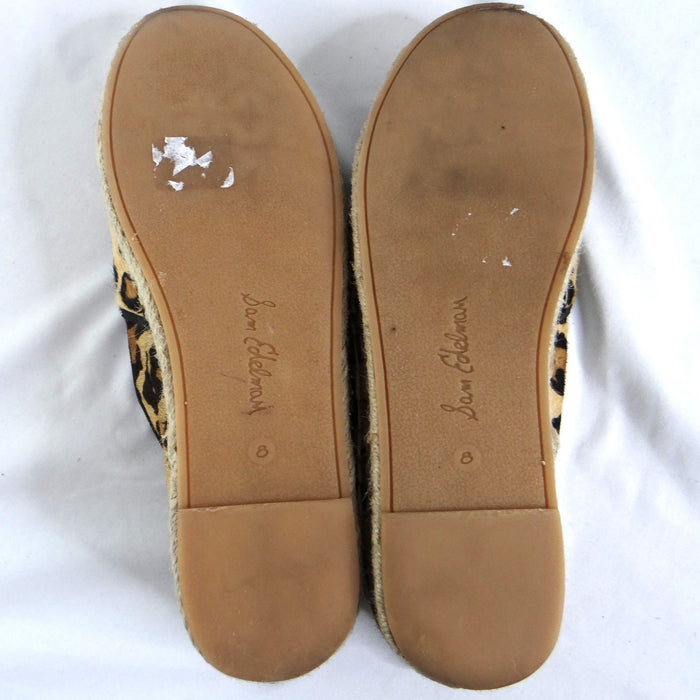 Sam Edelman Women Leopard Print Calf Hair Platform Espadrille Slip On Shoes 87