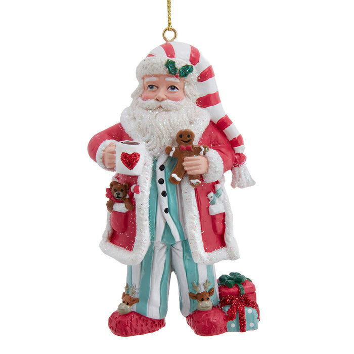 Santa In PJ's Ornament