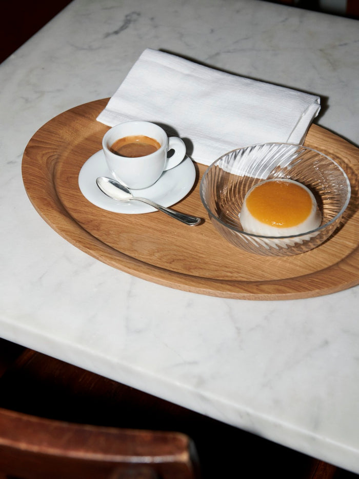 SMALL COLLECT TRAY, LACQUERED OAK