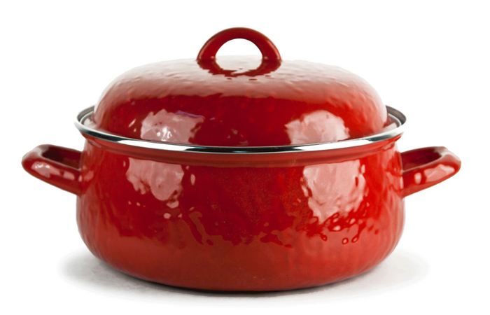Solid Red Dutch Oven